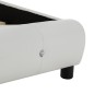 vidaXL Bettgestell Weiß Kunstleder 180 x 200 cm vidaXL Bettgestell Weiß Kunstleder 180 x 200 cm