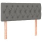 vidaXL Boxspringbett mit Matratze Dunkelgrau 100x200 cm Stoff vidaXL Boxspringbett mit Matratze Dunkelgrau 100x200 cm Stoff