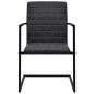 Freischwinger 2 Stk. Schwarz Kunstleder Freischwinger 2 Stk. Schwarz Kunstleder