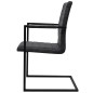 Freischwinger 2 Stk. Schwarz Kunstleder Freischwinger 2 Stk. Schwarz Kunstleder
