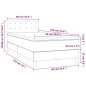vidaXL Boxspringbett mit Matratze Dunkelgrau 90x190 cm Stoff vidaXL Boxspringbett mit Matratze Dunkelgrau 90x190 cm Stoff