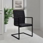 Freischwinger 2 Stk. Schwarz Kunstleder Freischwinger 2 Stk. Schwarz Kunstleder