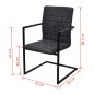 Freischwinger 2 Stk. Schwarz Kunstleder Freischwinger 2 Stk. Schwarz Kunstleder