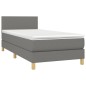 vidaXL Boxspringbett mit Matratze Dunkelgrau 80x200 cm Stoff vidaXL Boxspringbett mit Matratze Dunkelgrau 80x200 cm Stoff