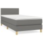 vidaXL Boxspringbett mit Matratze Dunkelgrau 90x200 cm Stoff vidaXL Boxspringbett mit Matratze Dunkelgrau 90x200 cm Stoff