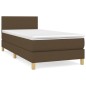 vidaXL Boxspringbett mit Matratze Dunkelbraun 100x200 cm Stoff vidaXL Boxspringbett mit Matratze Dunkelbraun 100x200 cm Stoff