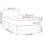 vidaXL Boxspringbett mit Matratze Dunkelbraun 90x200 cm Stoff vidaXL Boxspringbett mit Matratze Dunkelbraun 90x200 cm Stoff