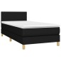 vidaXL Boxspringbett mit Matratze Schwarz 90x190 cm Stoff vidaXL Boxspringbett mit Matratze Schwarz 90x190 cm Stoff