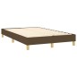 vidaXL Boxspringbett mit Matratze Dunkelbraun 120x200 cm Stoff vidaXL Boxspringbett mit Matratze Dunkelbraun 120x200 cm Stoff