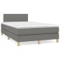 vidaXL Boxspringbett mit Matratze Dunkelgrau 120x200 cm Stoff vidaXL Boxspringbett mit Matratze Dunkelgrau 120x200 cm Stoff