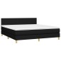 vidaXL Boxspringbett mit Matratze Schwarz 180x200 cm Stoff vidaXL Boxspringbett mit Matratze Schwarz 180x200 cm Stoff