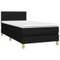 vidaXL Boxspringbett mit Matratze Schwarz 100x200 cm Stoff vidaXL Boxspringbett mit Matratze Schwarz 100x200 cm Stoff