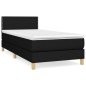 vidaXL Boxspringbett mit Matratze Schwarz 80x200 cm Stoff vidaXL Boxspringbett mit Matratze Schwarz 80x200 cm Stoff