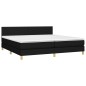 vidaXL Boxspringbett mit Matratze Schwarz 200x200 cm Stoff vidaXL Boxspringbett mit Matratze Schwarz 200x200 cm Stoff