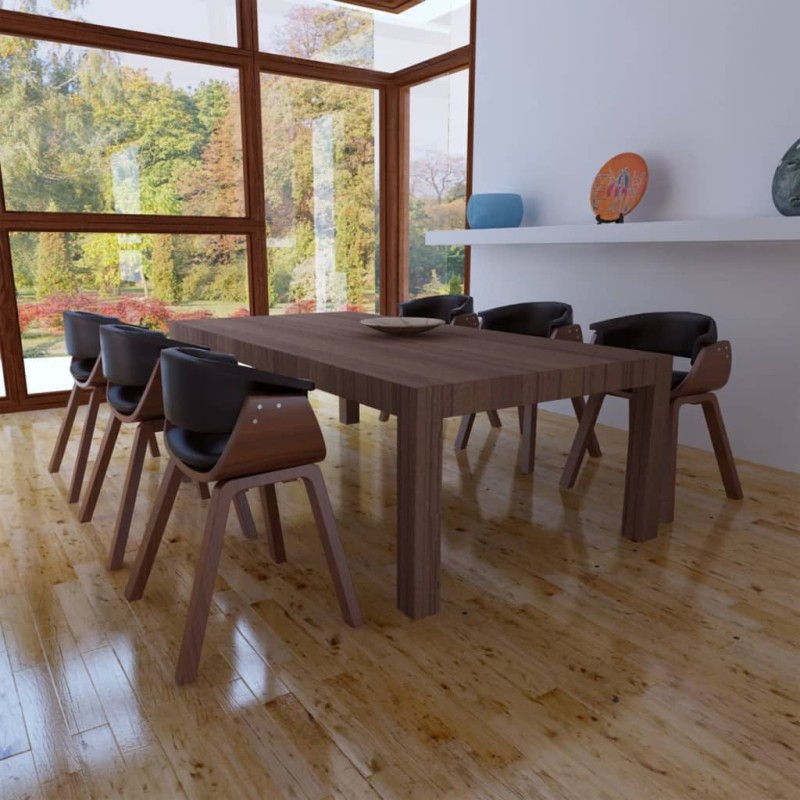 vidaXL Esszimmerstühle 6 Stk. Bugholz und Kunstleder vidaXL Esszimmerstühle 6 Stk. Bugholz und Kunstleder