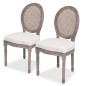 Esszimmerstühle 2 Stk. Creme Stoff Esszimmerstühle 2 Stk. Creme Stoff