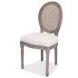Esszimmerstühle 2 Stk. Creme Stoff Esszimmerstühle 2 Stk. Creme Stoff