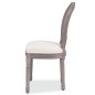 Esszimmerstühle 2 Stk. Creme Stoff Esszimmerstühle 2 Stk. Creme Stoff