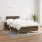 vidaXL Boxspringbett mit Matratze Dunkelbraun 120x200 cm Stoff vidaXL Boxspringbett mit Matratze Dunkelbraun 120x200 cm Stoff