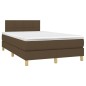vidaXL Boxspringbett mit Matratze Dunkelbraun 120x200 cm Stoff vidaXL Boxspringbett mit Matratze Dunkelbraun 120x200 cm Stoff