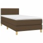 vidaXL Boxspringbett mit Matratze Dunkelbraun 90x190 cm Stoff vidaXL Boxspringbett mit Matratze Dunkelbraun 90x190 cm Stoff