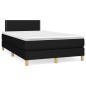 vidaXL Boxspringbett mit Matratze Schwarz 120x200 cm Stoff vidaXL Boxspringbett mit Matratze Schwarz 120x200 cm Stoff