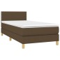 vidaXL Boxspringbett mit Matratze Dunkelbraun 90x190 cm Stoff vidaXL Boxspringbett mit Matratze Dunkelbraun 90x190 cm Stoff