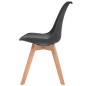 Esszimmerstühle 2 Stk. Schwarz Kunststoff Esszimmerstühle 2 Stk. Schwarz Kunststoff