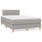 vidaXL Boxspringbett mit Matratze Hellgrau 120x200 cm Stoff vidaXL Boxspringbett mit Matratze Hellgrau 120x200 cm Stoff
