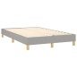 vidaXL Boxspringbett mit Matratze Hellgrau 120x200 cm Stoff vidaXL Boxspringbett mit Matratze Hellgrau 120x200 cm Stoff