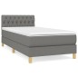 vidaXL Boxspringbett mit Matratze Dunkelgrau 90x200 cm Stoff vidaXL Boxspringbett mit Matratze Dunkelgrau 90x200 cm Stoff