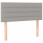 vidaXL Boxspringbett mit Matratze Hellgrau 100x200 cm Stoff vidaXL Boxspringbett mit Matratze Hellgrau 100x200 cm Stoff