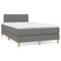 vidaXL Boxspringbett mit Matratze Dunkelgrau 120x200 cm Stoff vidaXL Boxspringbett mit Matratze Dunkelgrau 120x200 cm Stoff