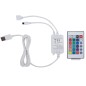 Bettgestell mit LED Weiß Kunstleder 140x200 cm Bettgestell mit LED Weiß Kunstleder 140x200 cm