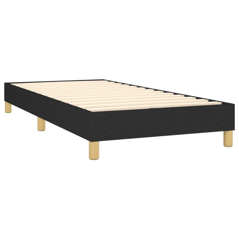 vidaXL Boxspringbett mit Matratze Schwarz 90x200 cm Stoff vidaXL Boxspringbett mit Matratze Schwarz 90x200 cm Stoff