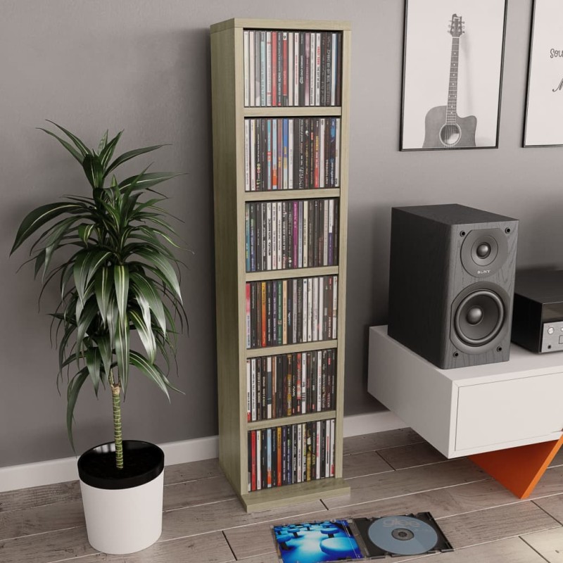vidaXL CD-Schrank Sonoma-Eiche 21x20x88 cm Holzwerkstoff vidaXL CD-Schrank Sonoma-Eiche 21x20x88 cm Holzwerkstoff