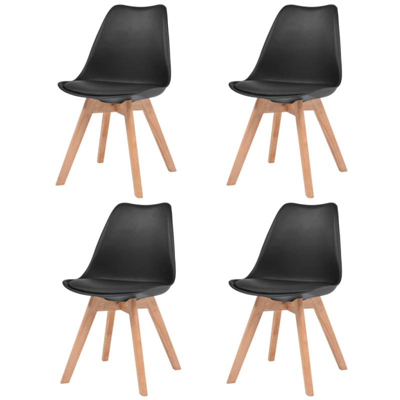 Esszimmerstühle 4 Stk. Schwarz Kunststoff Esszimmerstühle 4 Stk. Schwarz Kunststoff