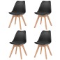Esszimmerstühle 4 Stk. Schwarz Kunststoff Esszimmerstühle 4 Stk. Schwarz Kunststoff