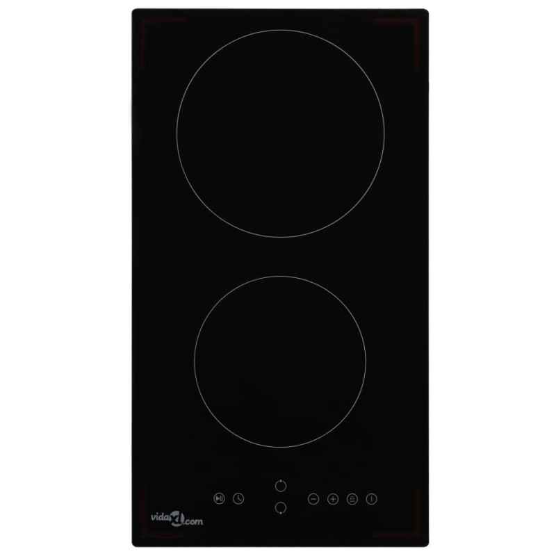 vidaXL Glaskeramik-Kochfeld mit 2 Platten Touch Control 3000 W vidaXL Glaskeramik-Kochfeld mit 2 Platten Touch Control 3000 W