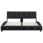 Bettgestell Schwarz Kunstleder 140x200 cm Bettgestell Schwarz Kunstleder 140x200 cm