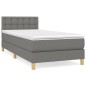 vidaXL Boxspringbett mit Matratze Dunkelgrau 90x190 cm Stoff vidaXL Boxspringbett mit Matratze Dunkelgrau 90x190 cm Stoff