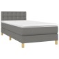 vidaXL Boxspringbett mit Matratze Dunkelgrau 90x190 cm Stoff vidaXL Boxspringbett mit Matratze Dunkelgrau 90x190 cm Stoff