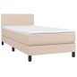 vidaXL Boxspringbett Matratze Cappuccino-Braun 100x200cm Kunstleder vidaXL Boxspringbett Matratze Cappuccino-Braun 100x200cm Kunstleder