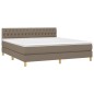 vidaXL Boxspringbett mit Matratze Taupe 180x200 cm Stoff vidaXL Boxspringbett mit Matratze Taupe 180x200 cm Stoff