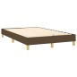 vidaXL Boxspringbett mit Matratze Dunkelbraun 120x200 cm Stoff vidaXL Boxspringbett mit Matratze Dunkelbraun 120x200 cm Stoff