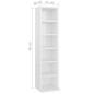 vidaXL CD-Schrank Hochglanz-Weiß 21x20x88 cm Holzwerkstoff vidaXL CD-Schrank Hochglanz-Weiß 21x20x88 cm Holzwerkstoff