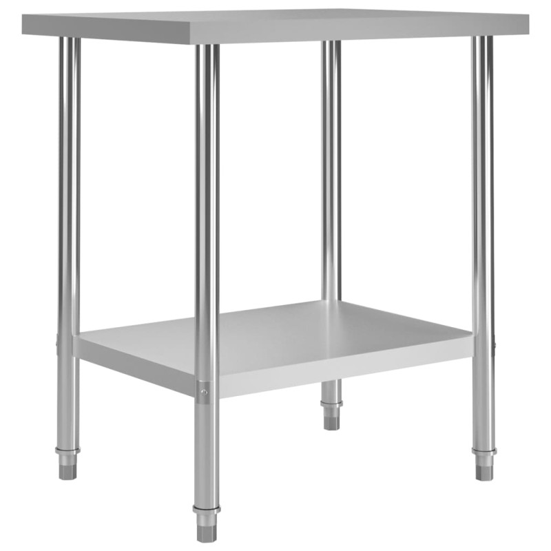 vidaXL Küchen-Arbeitstisch 80 x 60 x 85 cm Edelstahl vidaXL Küchen-Arbeitstisch 80 x 60 x 85 cm Edelstahl