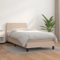 vidaXL Boxspringbett mit Matratze Cappuccino-Braun 90x200cm Kunstleder vidaXL Boxspringbett mit Matratze Cappuccino-Braun 90x200cm Kunstleder