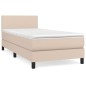 vidaXL Boxspringbett mit Matratze Cappuccino-Braun 90x200cm Kunstleder vidaXL Boxspringbett mit Matratze Cappuccino-Braun 90x200cm Kunstleder