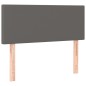 vidaXL Boxspringbett mit Matratze Grau 80x200 cm Kunstleder vidaXL Boxspringbett mit Matratze Grau 80x200 cm Kunstleder
